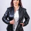 Дамско вталено кожено яке VK- A 3 от ГОЯ Leather. Нов втален модел за сезон пролет и есен. 100% естествена агнешка кожа.