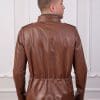 Кожено яке милитъри- камел. Нов модел кожено яке в стил милитъри от ГОЯ Leather. Моделът е изработен от 100% естествена матова агнешка напа. Модерно съчатаване на строгите елементи на униформата в практична и същевременно стилна връхна дреха, подходяща за ежедневно носене. Препоръчва се за сезони пролет и есен.