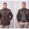Мъжко кожено яке 519 от ГОЯ Leather. Модел с класическа кройка изработен от качествена шагренирана агнешка напа с характерен релеф. Дублирано закопчаване с метален цип и платка с капси. Якето разполага с три външни джоба с цип . От вътре има два джоба с цип и трети за мобилен телефон. Моделът е подплатен с тънък хастар, което го прави подходящ за носене през сезон пролет-есен.