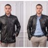 Мъжко кожено яке 519 от ГОЯ Leather. Модел с класическа кройка изработен от качествена гладка агнешка напа. Дублирано закопчаване с метален цип и платка с капси. Якето разполага с три външни джоба с цип . От вътре има два джоба с цип и трети за мобилен телефон. Моделът е подплатен с тънък хастар, което го прави подходящ за носене през сезон пролет-есен.