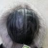 Дамска шапка - сребърна лисица от ГОЯ Leather. Луксозна дамска шапка изработена в комбинация от агнешка на па и натурална сребърна лисица.