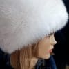 Луксозна дамска  шапка от ГОЯ Leather. Моделът е изработен 100% естествена кожа- лисица!