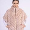 Дамски кожен елек от рекс- чинчила - Image 3