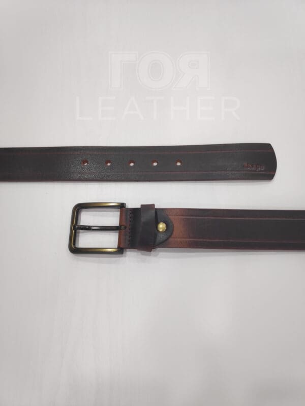 100% естествена телешка кожа. Кожен колан от ГОЯ Leather. Нов модел кафяв колан.