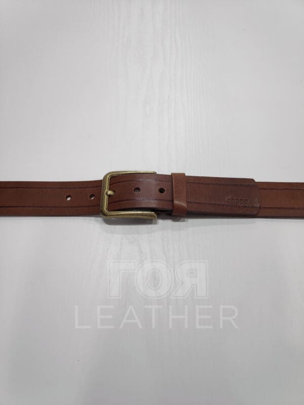 Кожен колан цвят камел от ГОЯ Leather. Нов модел кожен колан 100% естествена кожа.