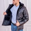 Мъжки кожух с качулка от ГОЯ Leather. Нов модел зимно яке с качулка. 100% естествена кожа.
