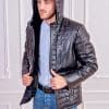 Мъжки кожух с качулка от ГОЯ Leather. Нов модел зимно яке с качулка. 100% естествена кожа.