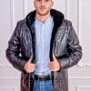 Мъжки кожух с качулка от ГОЯ Leather. Нов модел зимно яке с качулка. 100% естествена кожа.
