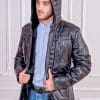 Мъжки кожух с качулка от ГОЯ Leather. Нов модел зимно яке с качулка. 100% естествена кожа.