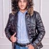 Мъжко зимно яке с качулка от ГОЯ Leather. Нов модел зимно яке колекция 2021г. 100% естествена кожа. Капитонирано яке с топла вата и подвижна качулка.