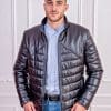 Мъжко зимно яке с качулка от ГОЯ Leather. Нов модел зимно яке колекция 2021г. 100% естествена кожа. Капитонирано яке с топла вата и подвижна качулка.