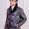 Елегантен мъжки кожух от ГОЯ Leather. Нов елегантен модел кожух с класическа линия. Изработен от 100% естествена агнешка кожа.