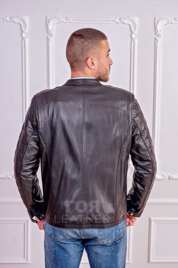 Мъжко спортно кожено яке от ГОЯ Leather. Нов модел спортно яке от натурална агнешка кожа.