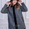 Двулицев дамски кожух Дара от зимна колекция ГОЯ Leather 2021 г. Изключително лек с оригинален принт на лицевата страна. Прав и свободен силует.