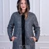 Двулицев дамски кожух Дара от зимна колекция ГОЯ Leather 2021 г. Изключително лек с оригинален принт на лицевата страна. Прав и свободен силует.