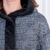 Двулицев дамски кожух Дара от зимна колекция ГОЯ Leather 2021 г. Изключително лек с оригинален принт на лицевата страна. Прав и свободен силует.