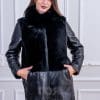 Дамски кожух Далия от ГОЯ Leather. Нов спортно елегантен модел дамски кожух от висококачествена агнешка тула с яка от лисица.