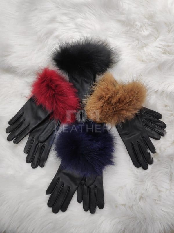 Дамски кожени ръкавици от ГОЯ Leather. Ръкавиците са изработени от 100% естествена кожа .