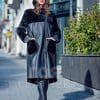 Издължен дамски кожух от ГОЯ Leather. Нов модел, изключително лек дамски кожух с права кройка стил оверсайз.