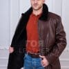 Мъжки стилен кожух от ГОЯ Leather. Нов модел кожух изработен от релефна агнешка лицева кожа и тула. Комбинирано закопчаване цип и каси. Моделът е с дължина покриваща класическо сако. 100% естествена кожа.