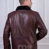 Мъжки стилен кожух от ГОЯ Leather. Нов модел кожух изработен от релефна агнешка лицева кожа и тула. Комбинирано закопчаване цип и каси. Моделът е с дължина покриваща класическо сако. 100% естествена кожа.