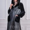 Издължен дамски кожух от ГОЯ Leather. Нов модел, изключително лек дамски кожух с права кройка стил оверсайз.