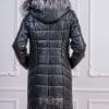 Дамска кожена парка с лисица от ГОЯ Leather. Нов модел издължена парка с качулка и богата подвижна гарнитура от сребърна лисица. 100% естествена кожа.