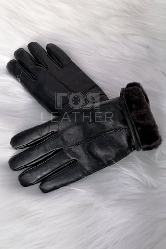 Дамски зимни кожени ръкавици от ГОЯ Leather. Дамски кожени ръкавици изработени от 100% естествена агнешка кожа, комбинация от напа и тула