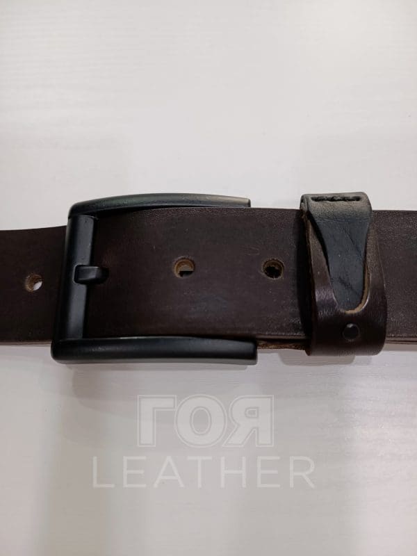 Колан естествена кожа- 14 в цвят тъмно кафяв от ГОЯ Leather. Нов модел колан изработен от 100% естествена кожа. Моделът се предлага в седем дължини, от 100 до 130 см.