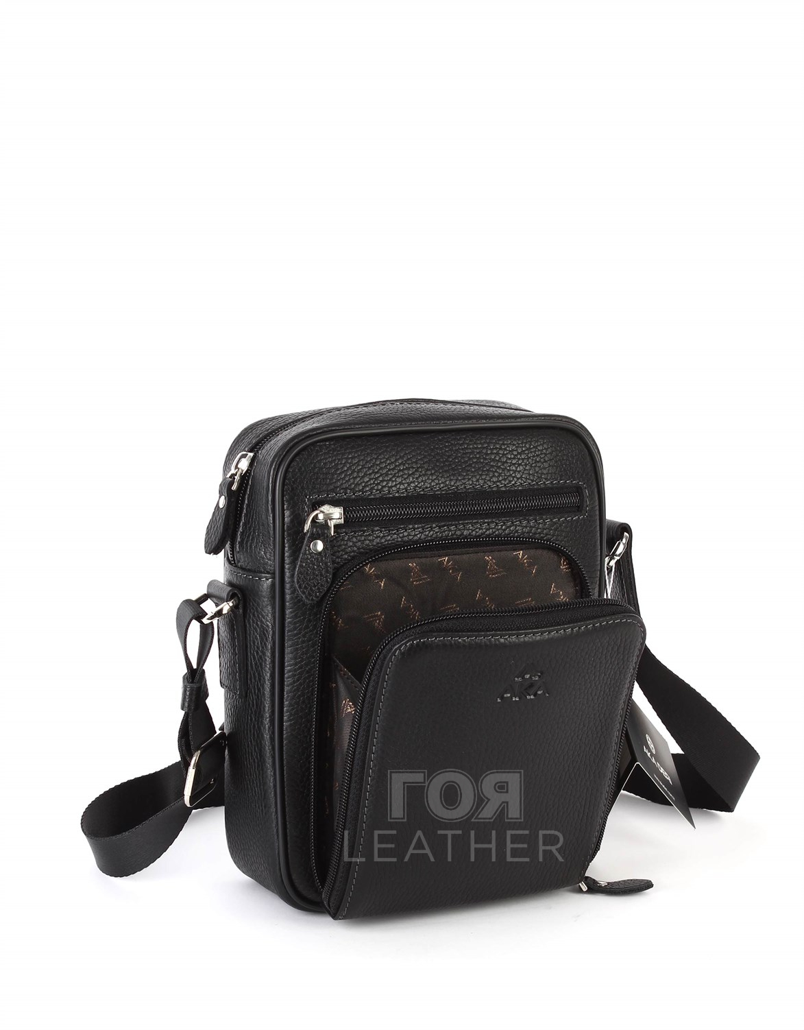 Кожена чанта за рамо модел-328 от ГОЯ Leatner. 100% естествена кожа. Нов модел мъжка кожена чанта.