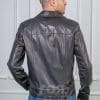 Мъжко кожено кожено яке байкер от ГОЯ Leather. Модел изработен от мека агнешка напа в класическа кройка стил байкер.