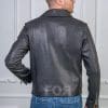 Мъжко кожено кожено яке байкер от ГОЯ Leather. Модел изработен агнешка напа шагрен в класическа кройка стил байкер.