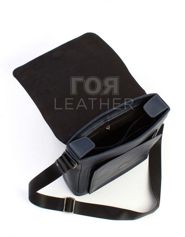 Мъжка кожена чанта модел-353 от ГОЯ Leather. 100% естествена телешка кожа. Луксозна чанта от естествена кожа.