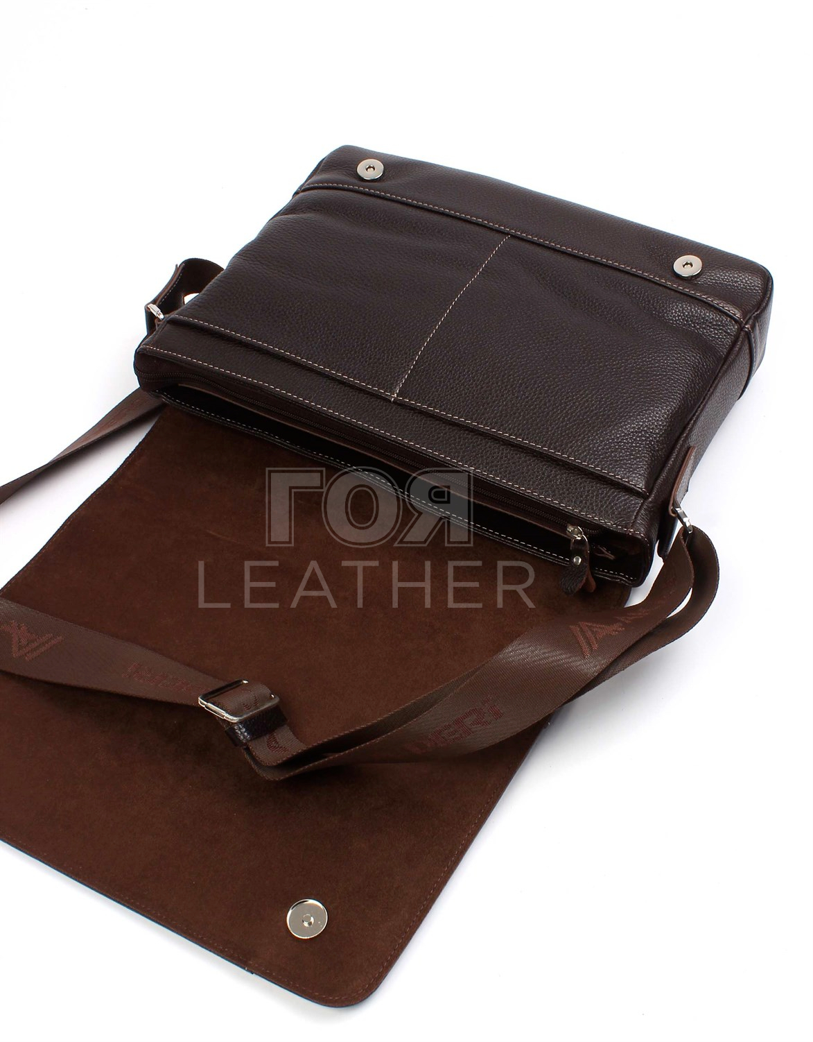 Мъжка кожена чанта модел-385 от ГОЯ Leather. 100% естествена телешка кожа. Луксозна чанта от естествена кожа.