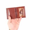 Мъжки кожен портфейл модел- 513. Продуктът е ръчно изработен от 100% естествена телешка кожа и не съдържа никакви вредни за здравето активни вещества. Нов луксозен модел мъжки портфейл от ГОЯ Leather.